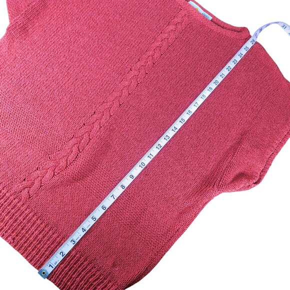 Liz Claiborne Vintage Rust Silk Blend Knit Top Dolman Sleeve Sweater L - Picture 8 of 8